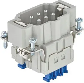 09330062648, Разъем для тяжелых условий, 1 контакт заземления, Han ES Press, Insert, 6 Contacts, 6B, Штекер