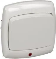 Выключатель 1-кл. СП Рондо 6А IP20 с индик. бел. SchE С16-066 S16-066-BI (С16-066-би)