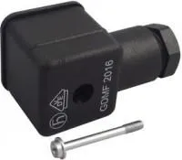 GDMF 2016 DAAA, Прямоугольный разъем питания, клапан, M16, 2P+E, 3 контакт(-ов), Монтаж на Кабель, Винт