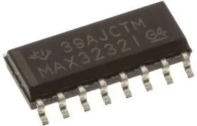 MAX3232ID, Приемопередатчик RS232, 2 драйвера, 3В-5.5В [SOIC-16]