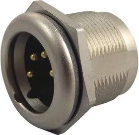 NC4MPR-HD, Аудио разъем XLR, 4 контакт(-ов), Штекер, Монтаж в Панель, Контакты с Покрытием из Золота
