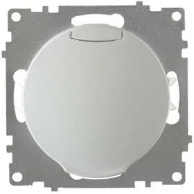 Механизм розетки 1-м СП с крышкой Florence с заземл бел. 1E10501300 OneKeyElectro 2172768