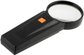 40522-65, Лупа STAYER STANDARD с подсветкой, 4 кратное увеличение, диаметр линзы - 65мм