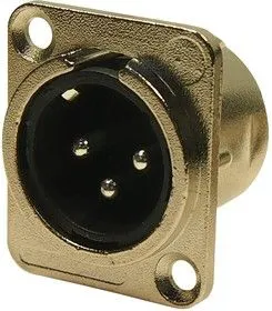 FC61905N, Аудио разъем XLR, 3 контакт(-ов), Штекер, Монтаж в Панель, Контакты с Покрытием из Серебра