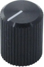 504.4131, Ручка, Круглый Вал, 4 мм, Алюминий, Круглая Гофрированная с Индикаторной Линией, 8 мм