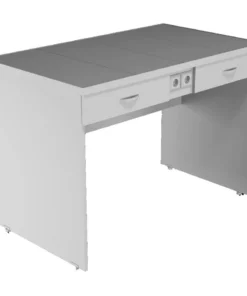 Стол лабораторный высокий КОРСА, НВ-1200 ЛКв-Яр: керамогранит (с 2-мя ящиками и 2-мя розетками)