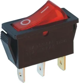 IRS-101-3C3 (красный), Переключатель с подсветкой ON-OFF (15A 250VAC) SPST 3P