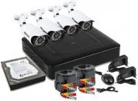 45-0412, Комплект видеонаблюдения , 4 наружные FullHD камеры, с HDD 1Tб