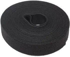 07-7526, Лента-липучка многоразовая 5 м х 20 мм, черная (1 шт.)