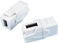 KCUAA290WH, Адаптер USB, 90, Гнездо USB Типа A, Гнездо USB Типа A, USB 2.0, Медный Сплав
