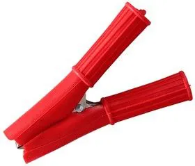 FD-1716 красный, Зажим крокодил 30А длина 75 мм в изоляторе