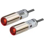 BRQM20M-TDTA-P 10~30V фотоэлектрический датчик, цилиндрическое исполнение, ø18 мм, материал корпуса-никелированная латунь, переднее обнаруже