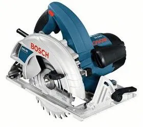 GKS 65, Турбосдув опилок. Алюминиевая подошва и кожух. Бесступенчатый выбор числа оборотов. Пильный диск , к