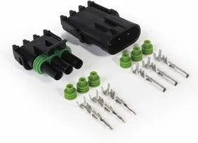 27-10168, 3 Conductor 16 14AWG Weatherproof Automotive Connector Set