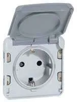 Механизм розетки 1-м СП Plexo с защ. крышкой с заземл. IP55 сер. Leg 069570
