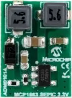 ADM01014, Evaluation Board, MCP1663 SEPIC Mini-Module. 3.3V, 300mA Output