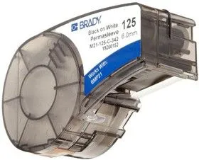 M21-250-C-342 термоусадочная трубка 11.15 мм/2.10 м (d5.5 мм), черный на белом