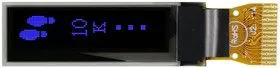 MCOT096016C1V-BI, Графический OLED дисплей, 96 x 16 пикселей, Синий на Черном, 3В, I2C, 29.1мм x 9.2мм, -40 C