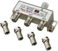 Делитель ТВ краб х3+4шт.F BOX 5-1000 МГц Silver Rexant 05-6102