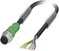 1522516, Датчик Кабеля, M12 Straight Plug to Free End, 5 м, 16.4 фут