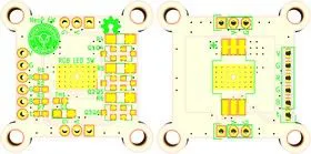 Печатная плата NeoP_6W, Печатная плата с разводкой, FR4 31.8х31.8мм (1.5мм, 18мкм)