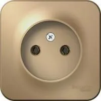 Розетка 1-м ОП BLANCA 16А 250В без шторок без заземл. изол. пласт. титан SchE BLNRA000114