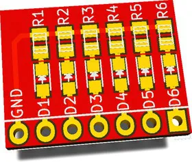 Печатная плата RDC1-0011, Печатная плата с разводкой, FR4 17.8х14мм (1.5мм, 18мкм)