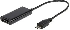 A-MHL-002, Шнур- адаптер (Конвертер) micro USB-HDMI, 5pin-19pin, 25см (OBSOLETE)