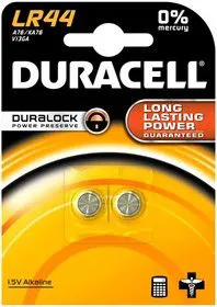 Элемент питания алкалиновый таблетка 1.5В LR44 BP-2 (блист.2шт) Duracell Б0009737