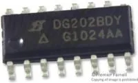 DG202BDY, ANALOG SWITCH, QUAD, SPST, SOIC-16