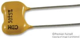 CD19FD911JO3F, SILVER MICA CAPACITOR 910PF, 500V, 5%, RADIAL