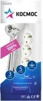 Удлинитель 3х5м с заземл. 16А IP20 ПВС 3х1 Космос YKsm5m-3g-Z(K)