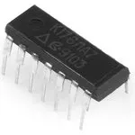 К176ЛА7 (90-97г), 4 двухвходовых базовых элемента "И" с инверсией выходного сигнала (CD4011E)