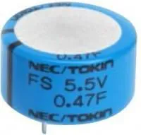 FS1A474ZF, Суперконденсатор, EDLC, 0.47 Ф, 11 В, Радиальные Выводы, серия FS, +80%, -20%, 10.16 мм