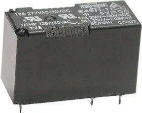 507-1AH-F-C 12 VDC (845H-1A-C 12VDC), Реле 1зам. 12В / 12A, 240V