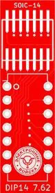 Печатная плата SOIC14_762, Двухсторонняя печатная плата с разводкой