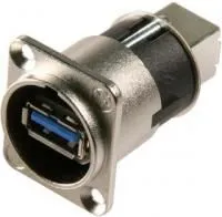 NAUSB3, Адаптер USB, Гнездо USB Типа A, Гнездо USB Типа B, USB 3.0, NAUSB Series, Латунь