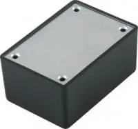 G1031BA, Корпус для РЭА 64х44х29.9мм, пластик, черный, алюминиевая панель