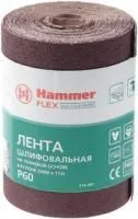 Лента шлиф. Hammer Flex 216-001 115х5м P60 ткан. основа, рулон