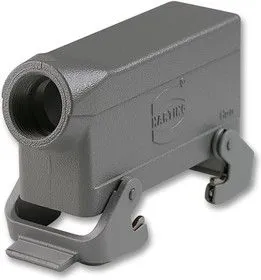 09 30 024 1530, Разъем для тяжелых условий, PG21 ввод сбоку, низкопрофильный, Hood, Side Entry, Корпус из Алюминия