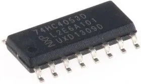 74HC4053D,652, Три двухканальных аналоговых мультиплексора/ демультиплексора, [SO-16]