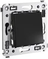 Выключатель 1-кл. СП Avanti Черный квадрат DKC 4402103