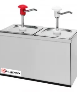 Дозатор для соусов с 2 помпами и 2 гастроемкостями GN1/6*200 мм Kalando, KD002 2 set