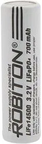 ROBITON LiFe14500 700мАч без защиты PK1, Аккумулятор