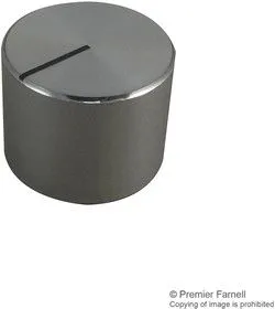 522.6191, Ручка, Круглый Вал, 6 мм, Алюминий, Круглая Гофрированная с Индикаторной Линией, 20 мм