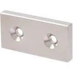 Неодимовый магнит прямоугольник 50х25х6 мм с двумя зенковками 5/10 мм