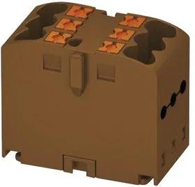 PTFIX 6X2,5 BN, Клеммная колодка с перегородкой в панель, Польша, 24 А, 500 В, 6-полюсный, 3, Вставной, 12 AWG