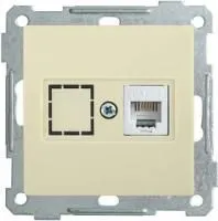 Механизм розетки телеф. СП BOLERO РТ12-1-Б RJ12 крем. ИЭК ETB10-K33
