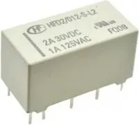 HFD2/012-S-L2, Реле 2пер. 12VDC/3A, 250VAC бистабильное 2 катушки