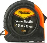 31314, Рулетка Elastica, 10 м х 25 мм, обрезиненный корпус